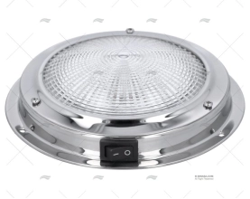 PLAFONNIER INOX AVEC INTERRUPTEUR LED 12