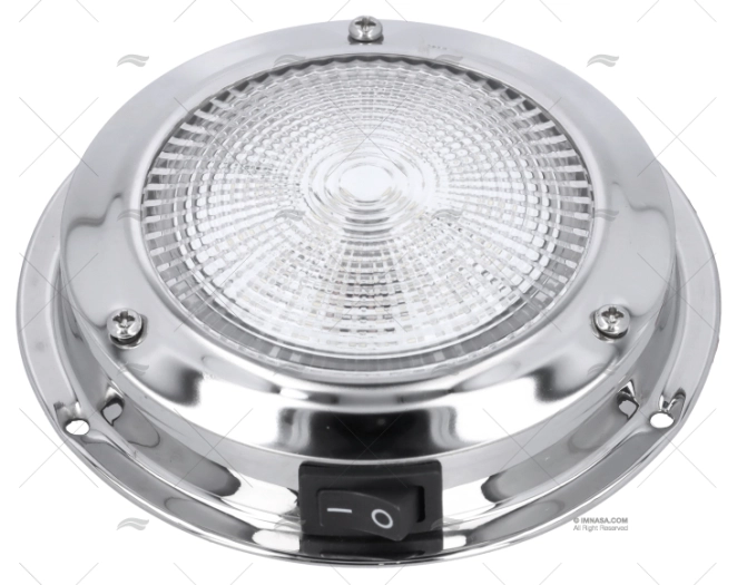 PLAFONNIER INOX AVEC INTERRUPTEUR LED 12