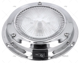 PLAFONNIER INOX AVEC INTERRUPTEUR LED 12