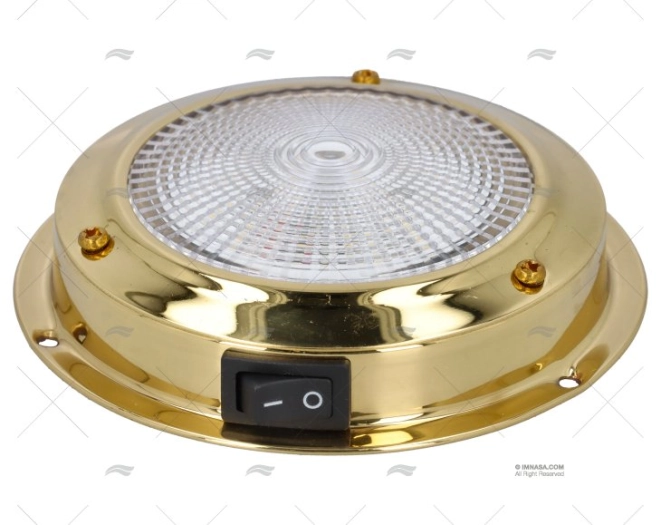 PLAFON DORADO CON INTERRUPTOR LED 12V