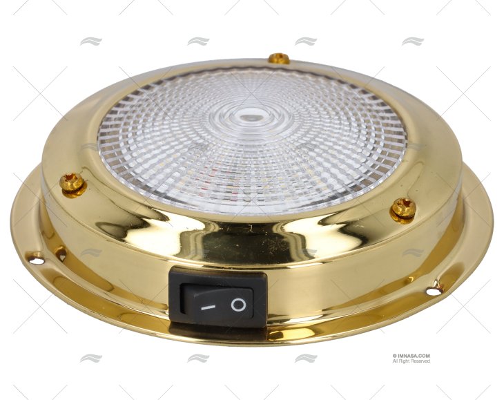 PLAFON DORADO CON INTERRUPTOR LED 12V