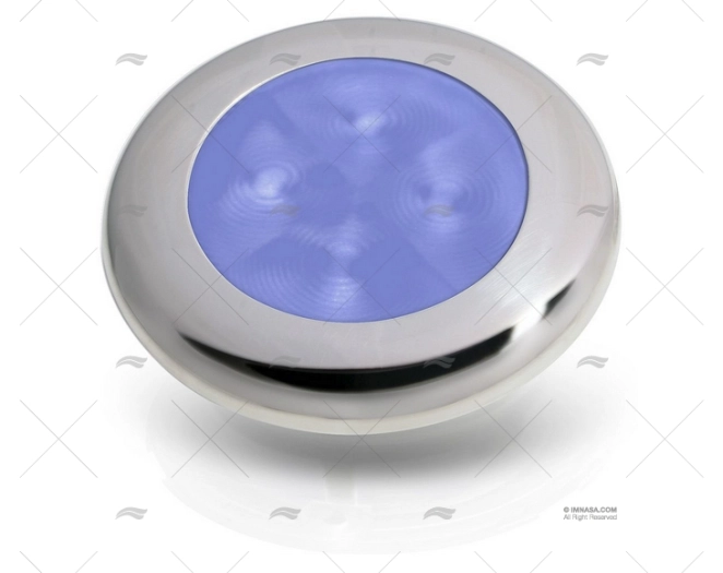 FEU LED SLIM INOX BLEU 12V