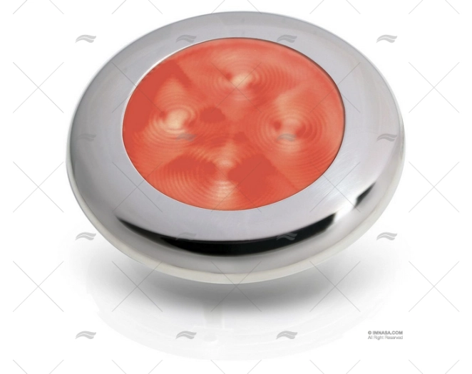 LUZ SLIM INOX VERMELHO 12V