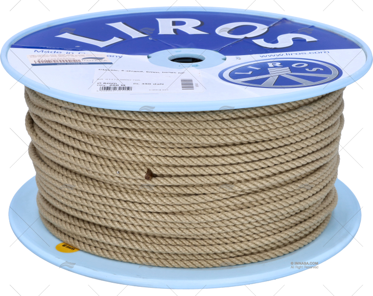 CORDAGE CLASSIQUE 06mm BEIGE BOBINE 200m LIROS