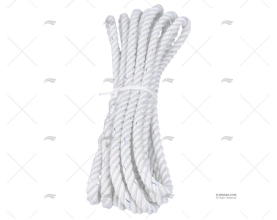 CABO POLYESTER 12mm BLANCO C/GAZA 1x6m