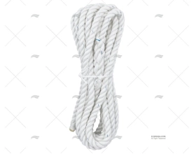 CABO POLYESTER 14mm BLANCO C/GAZA 1x6m