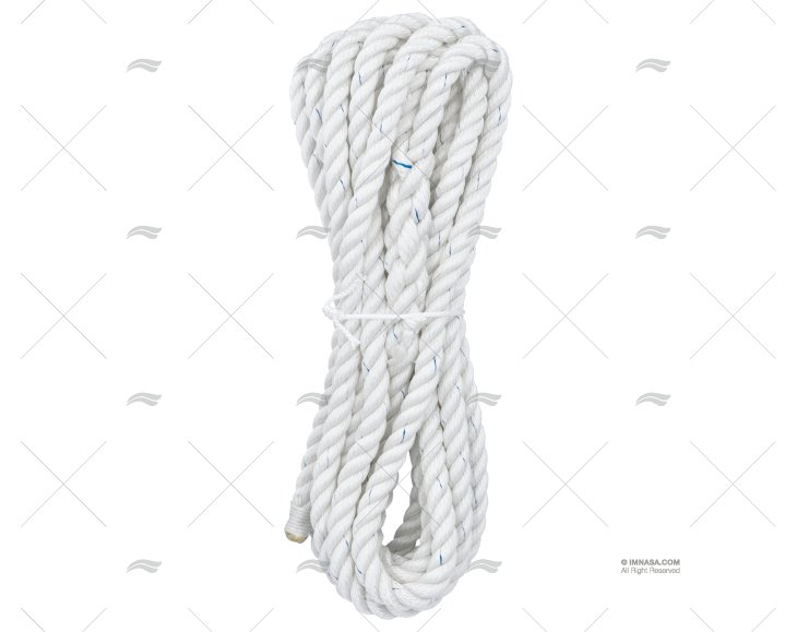 ROPE  POLYESTER 14mm WHITE W/EYE-SPLICE LIROS