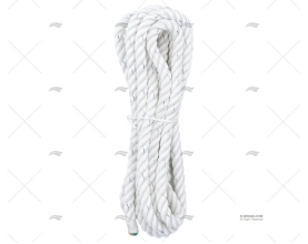 CABO POLYESTER 16mm BLANCO C/GAZA 1x6m