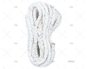 CORDAGE POLYESTER 18mm BLANC AVEC GAZA 1