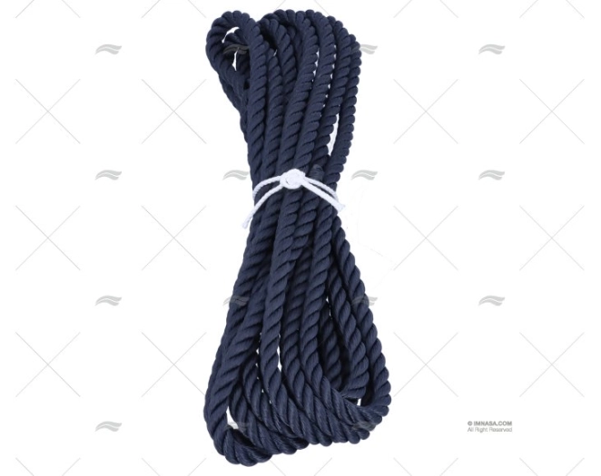 CABO POLYESTER 10mm NAVY   C/GAZA 1x6m LIROS