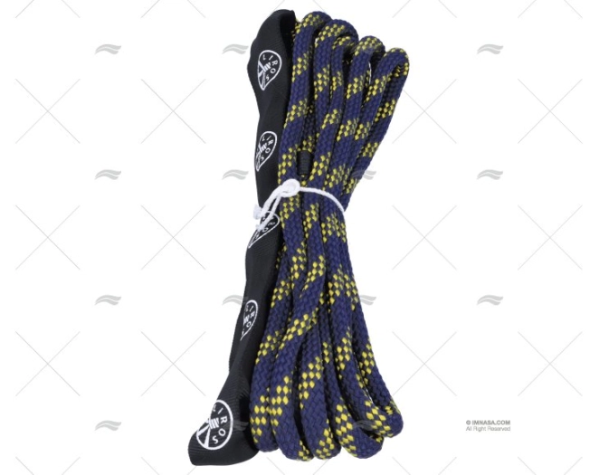 CORDAGE HANDY ELASTIC 10mm NAVY/JAUNE 1x LIROS