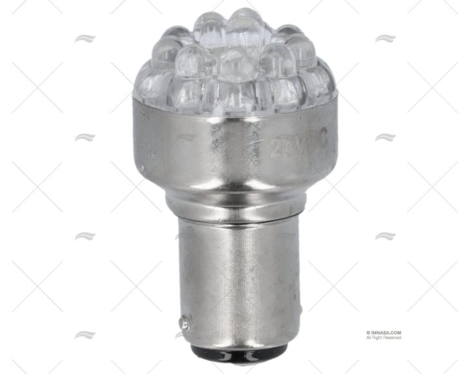 AMPOULE BA15D 24V LED BLANCHE