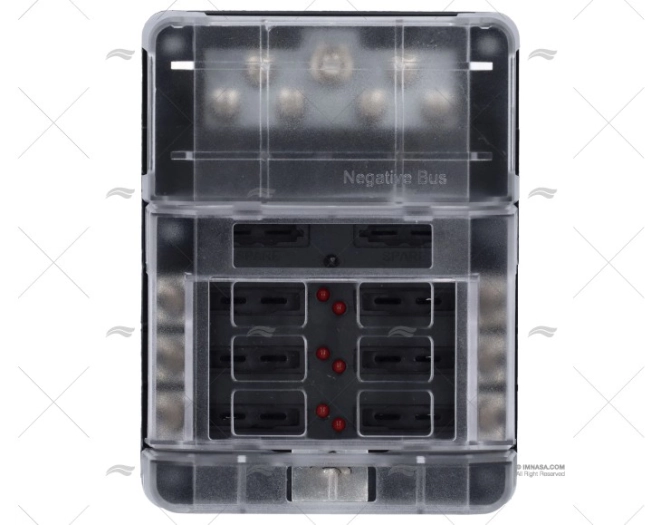 CAJA PORTA FUSIBLES 6P + BUSBAR