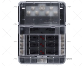 CAJA PORTA FUSIBLES 6P + BUSBAR