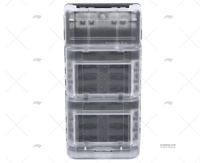 CAJA PORTA FUSIBLES 12P + BUSBAR CONEX.