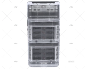 CAJA PORTA FUSIBLES 12P + BUSBAR CONEX.