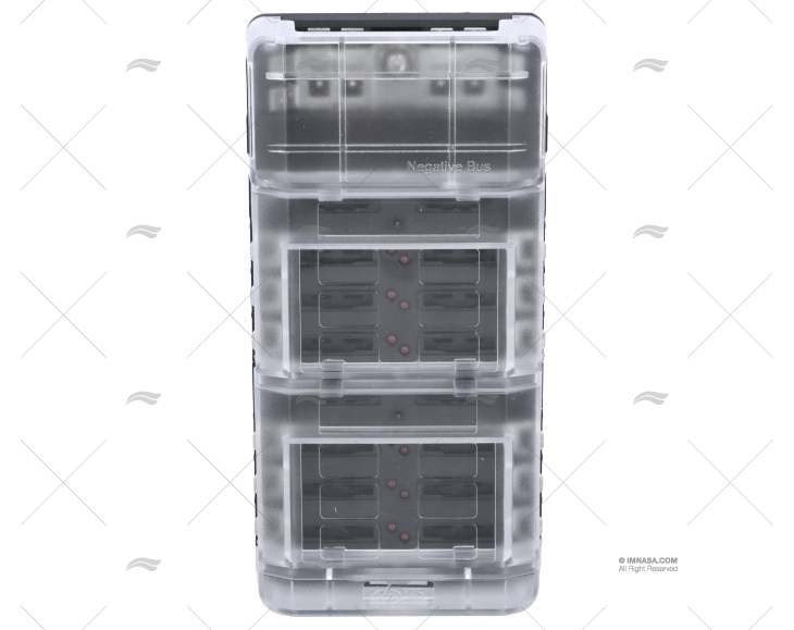 CAJA PORTA FUSIBLES 12P + BUSBAR CONEX.