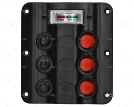 PANEL CONTROL 3P + VOLTIMETRO LED 12V