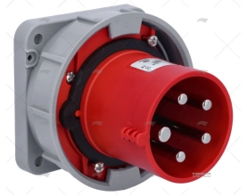 BASE ELEC POPA  63A 4+T DIA.72 ROJA