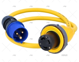 CABLE  1m AMARILLO 16A MACHO/HEMBRA