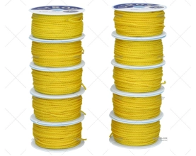 BOITE BOBINOTS POLYESTER JAUNE 10X30M 2M LIROS