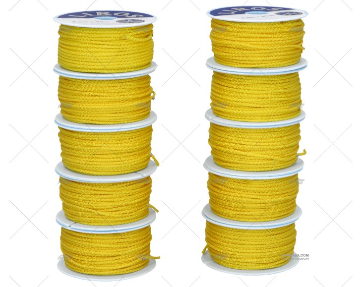 POLYESTER REEL BOX 3mm 10x30m YELLOW LIROS