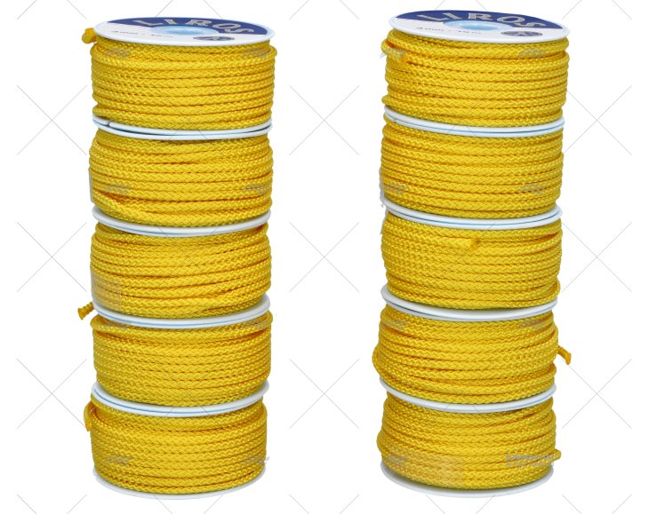 BOITE BOBINOTS POLYESTER JAUNE 10X15M 3M LIROS