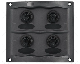 PANEL 4 POS 12V 20A NEGRO 107mm BEP