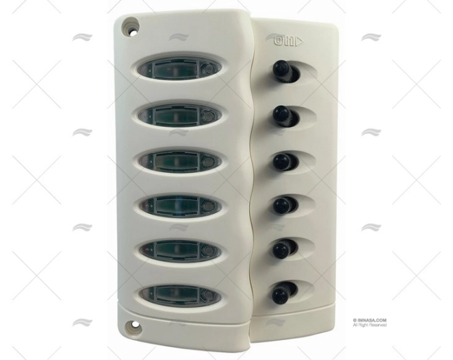 PANEL 6 POS 12V 20A BLANCO 158x112 BEP