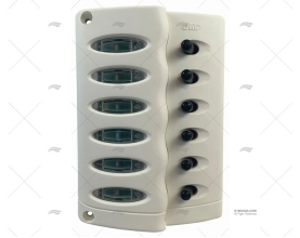 PANEL 6 POS 12V 20A BLANCO 158x112 BEP