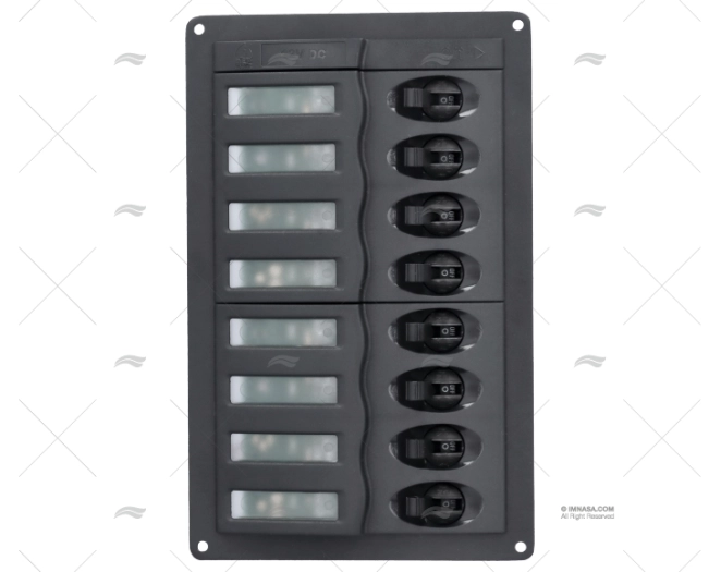 PANEL 8 POS VERTICAL 12V  GRIS BEP