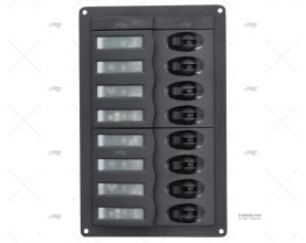 PANEL 8 POS VERTICAL 12V  GRIS BEP