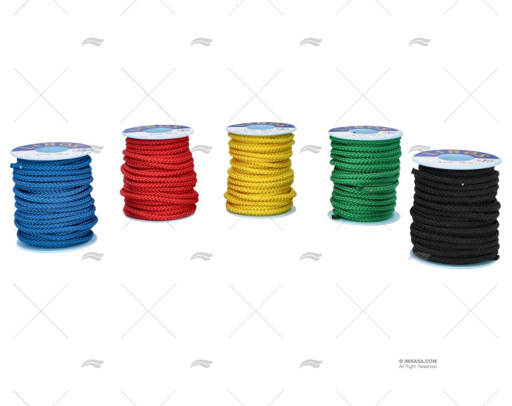 SPOOL BOX POLYESTER 5x10M 4mm COL. LIROS