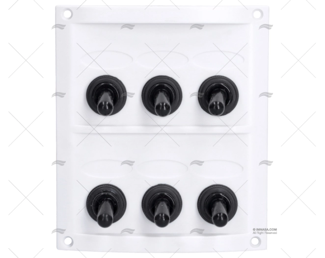 PANEL ELECTRICO 6 BOTONES 4-1/4" BLANCO