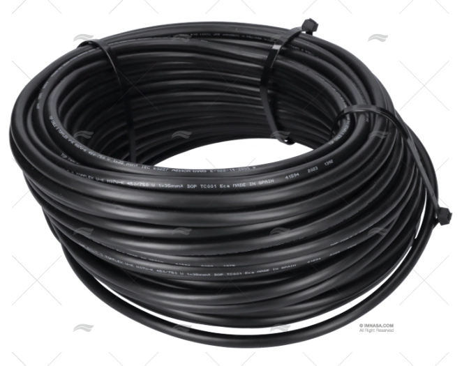 CABLE H05V/H07V 35   NOIR /  50 MTS