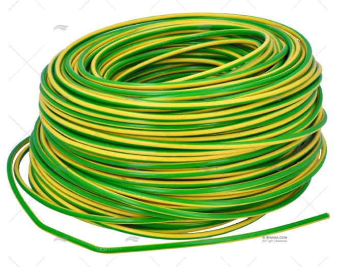 CABLE H05V/H07V 6 YELLOW-GREEN  100m