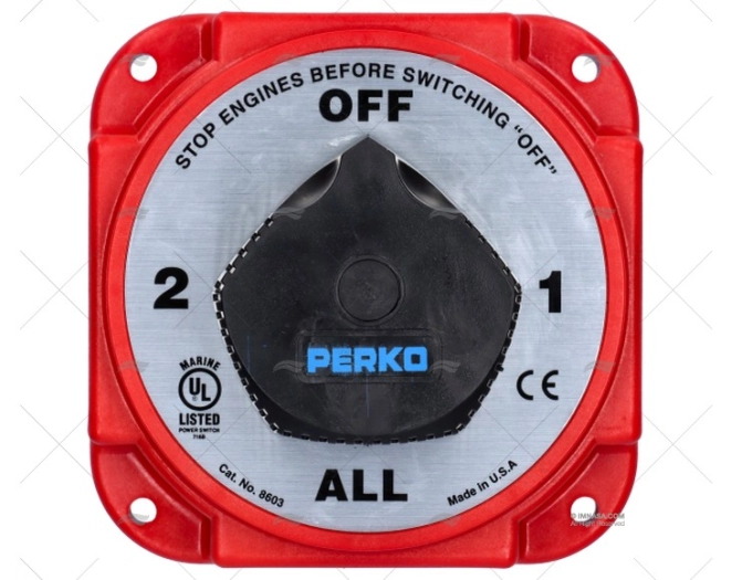 BATTERY SWITCH 380A 1-2 BATTERIES PERKO