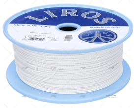 CORDAGE TRESSE POLYESTER 02mm BLANC 500m LIROS