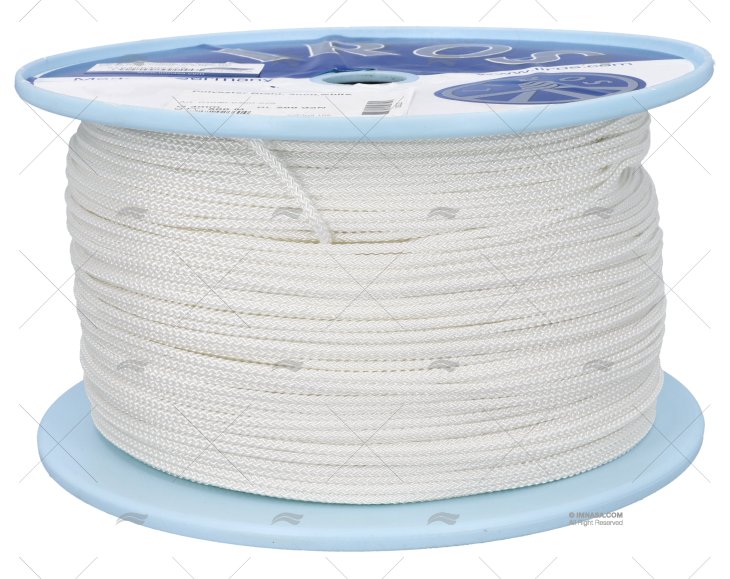 CORDAGE TRESSE POLYESTER 03mm BLANC 500m LIROS