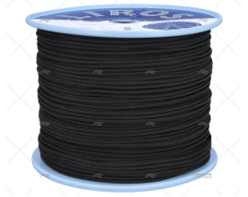 CORDAGE TRESSE POLIESTR 4MM NOIR 500MT LIROS