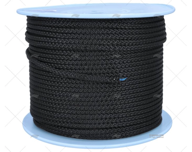 TWISTED POLIESTER ROPE 08mm BLACK 200m LIROS