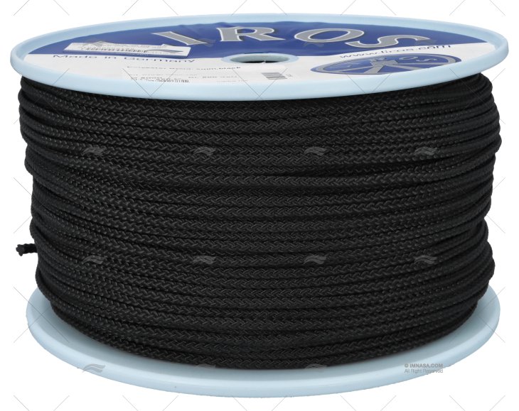 CORDAGE TRESSE POLYESTER 5MM NOIR 250MTS LIROS