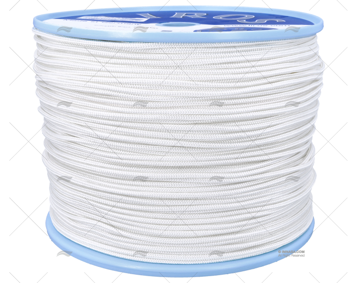 BRAIDED ROPE POLYESTER 4mm WHITE 500MT LIROS