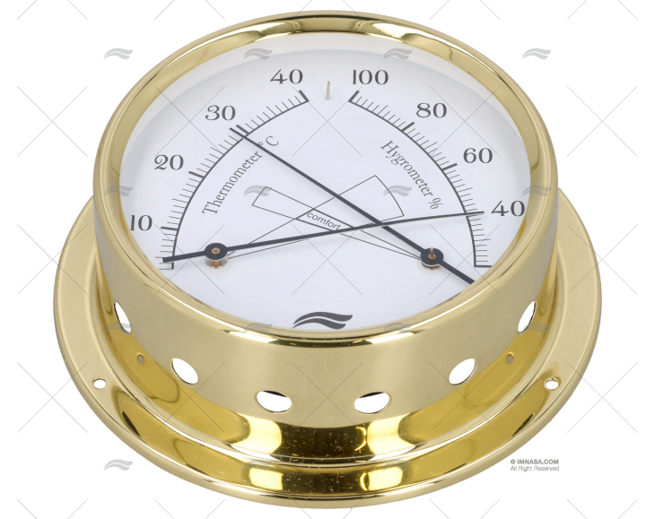 THERMO-HYGROMETER   BRASS 100mm IMNASA