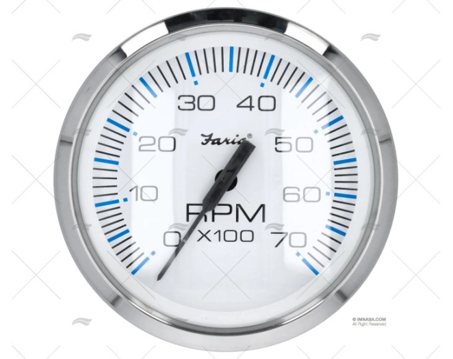 RELOJ TACOMETRO BLANCO 7000RPM FARIA