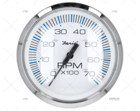 RELOJ TACOMETRO BLANCO 7000RPM FARIA