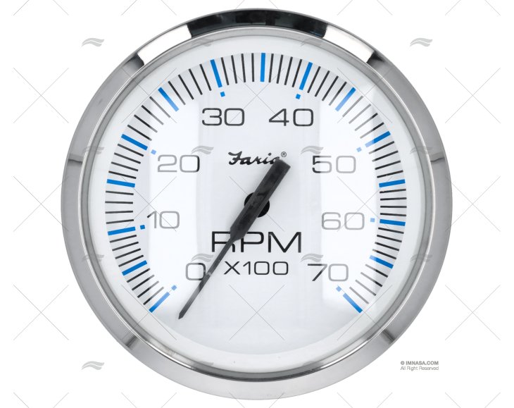 RELOJ TACOMETRO BLANCO 7000RPM FARIA