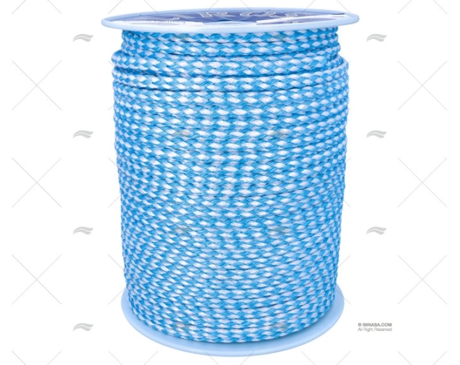 CORDA MULTIUSO 12mm BRANCO / AZUL 200m LIROS