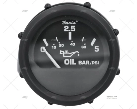 OIL PRESSURE GAUGE 0-5 BAR BLACK 2' FARIA