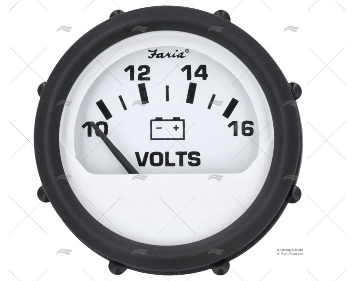 VOLTMETRE 10-16V BLANC FARIA